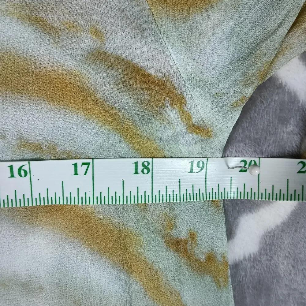 Young Fabulous & Broke Dress Medium Tie Dye Semi Sheer Boho Bell Sleeve - Picture 4 of 7